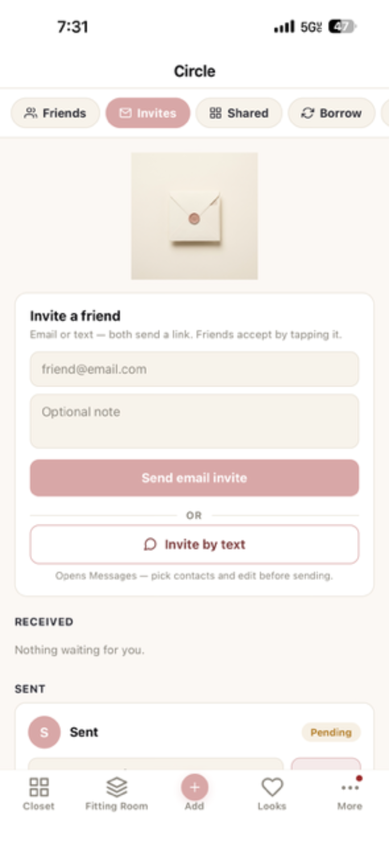 Invite a friend to your Circle